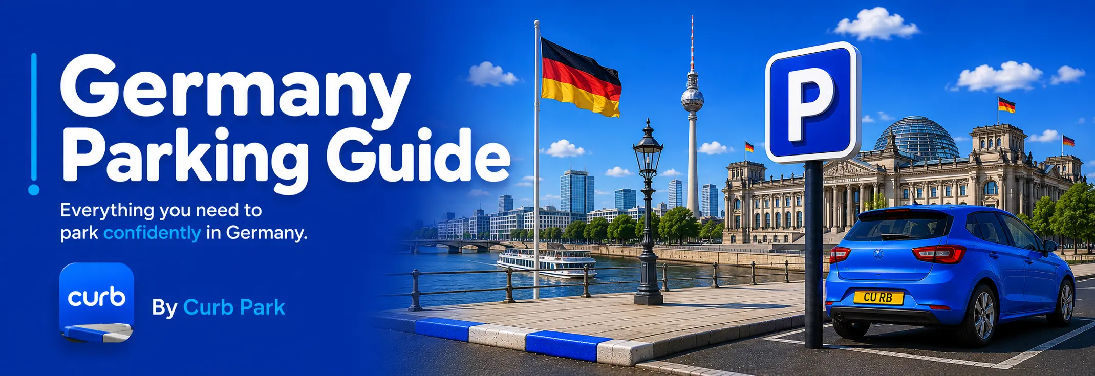 Germany parking guide - zig zag lines and parking disc zones
