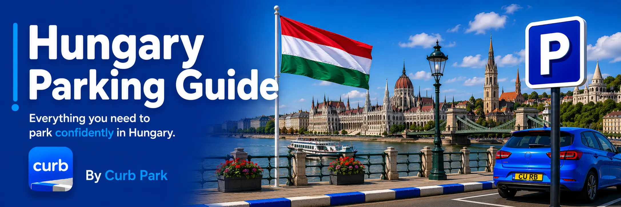Hungary parking guide - yellow lines and parking zones
