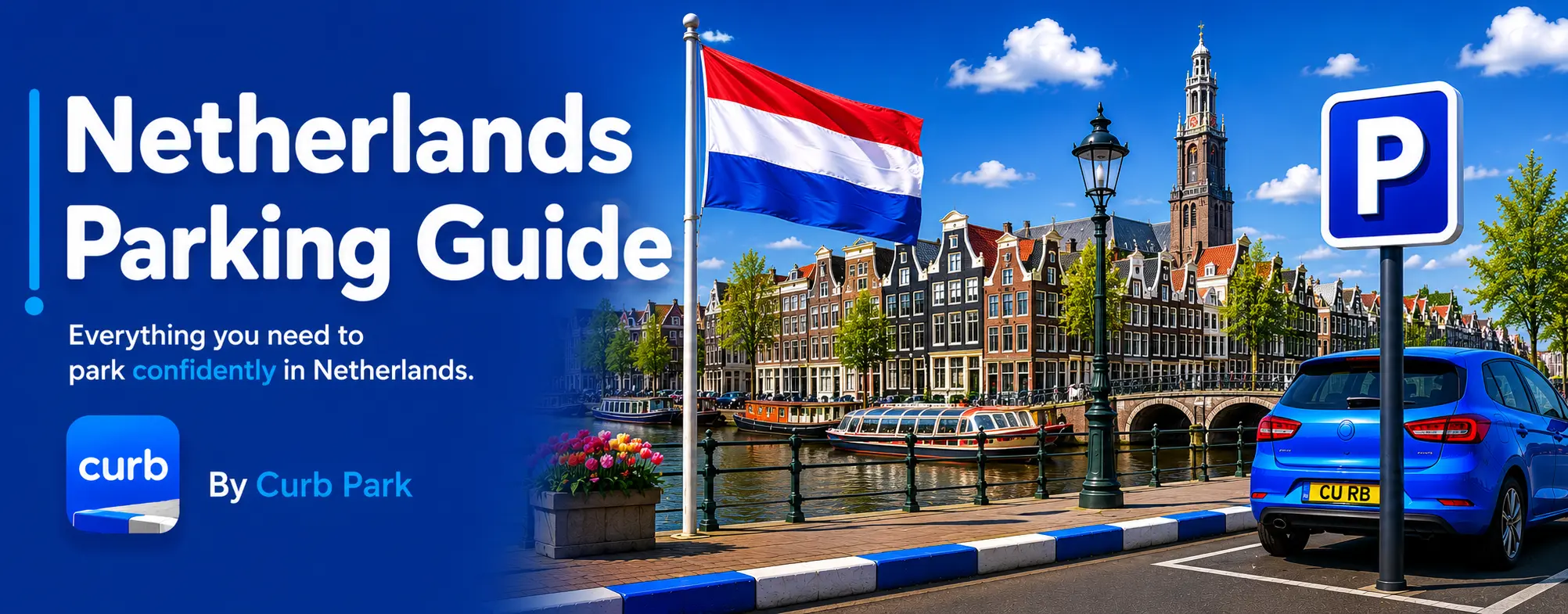 Netherlands parking guide - curb colors and parking signs