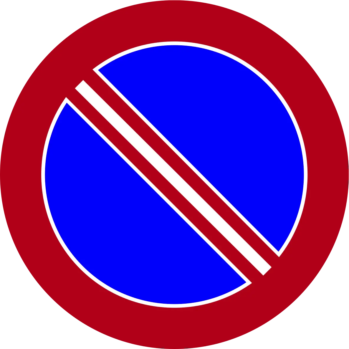 Parking and stopping prohibited sign
