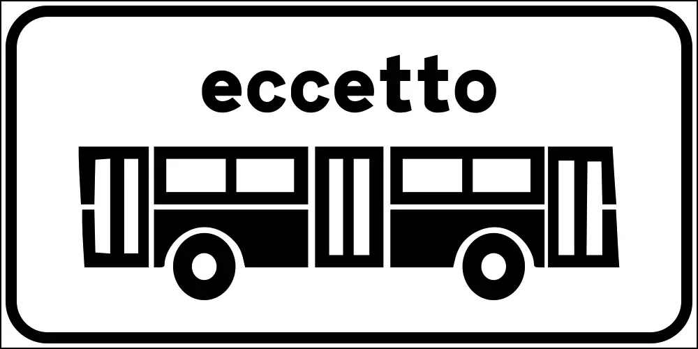 Does not apply to buses symbol