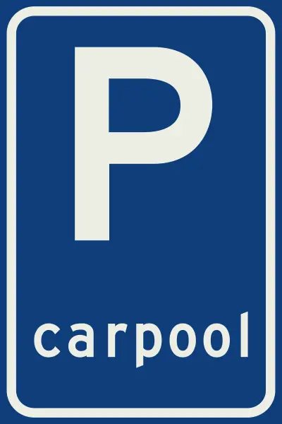 Carpool parking sign