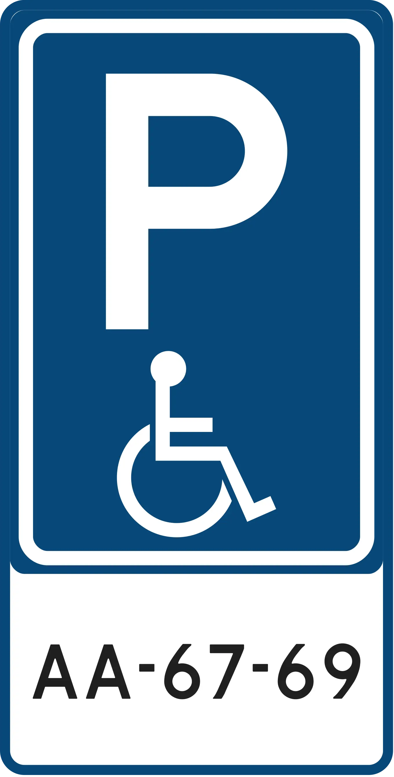 Disabled driver parking sign
